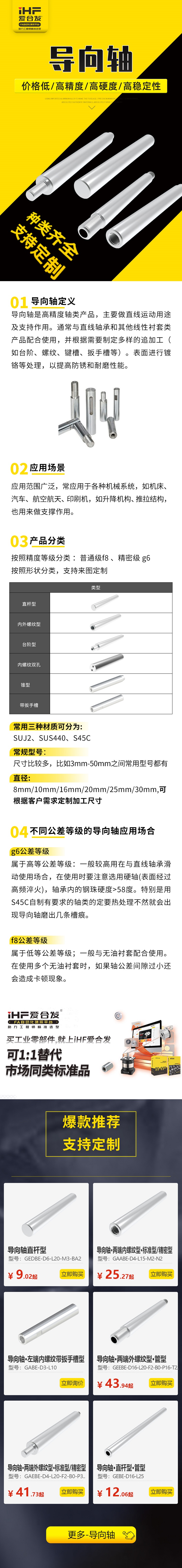 帶你30秒了解導(dǎo)向軸的產(chǎn)品分類，支持定制！
