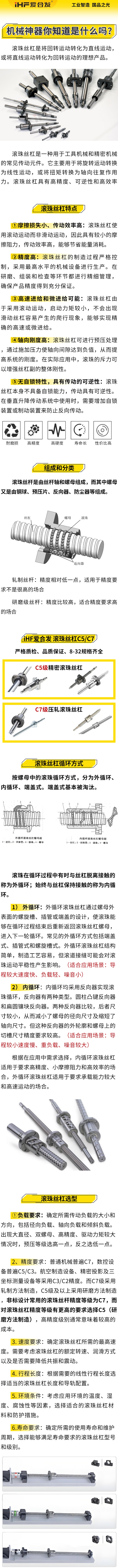 愛(ài)合發(fā)：機(jī)械神器，滾珠絲杠分類與特點(diǎn)